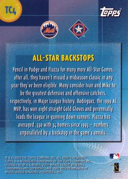 2000 Topps - Combos #TC4 All-Star Backstops (Mike Piazza / Ivan Rodriguez) Back