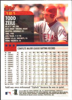 2000 Topps - Limited Edition #121 Todd Zeile Back