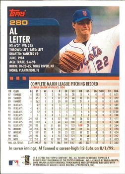 2000 Topps - Limited Edition #280 Al Leiter Back