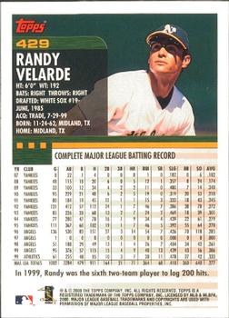 2000 Topps - Limited Edition #429 Randy Velarde Back