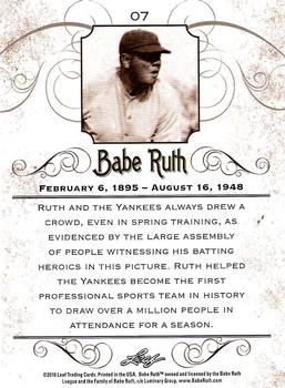 2016 Leaf Babe Ruth Collection #07 Babe Ruth Back
