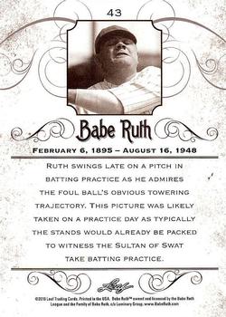 2016 Leaf Babe Ruth Collection #43 Babe Ruth Back