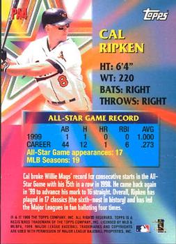 2000 Topps - Perennial All-Stars #PA4 Cal Ripken Jr. Back
