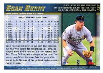 1998 Topps #137 Sean Berry Back
