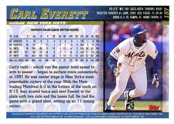 1998 Topps #157 Carl Everett Back