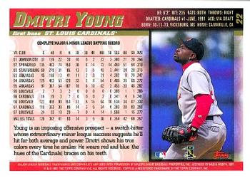 1998 Topps #22 Dmitri Young Back