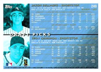 1998 Topps #249 Jason Dellaero / Troy Cameron Back