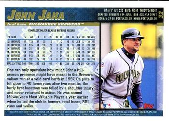 1998 Topps #32 John Jaha Back