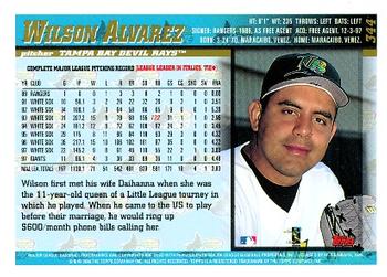 1998 Topps #344 Wilson Alvarez Back