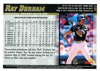 1998 Topps #383 Ray Durham Back