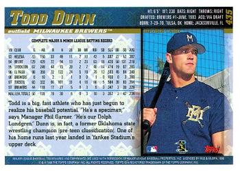 1998 Topps #435 Todd Dunn Back