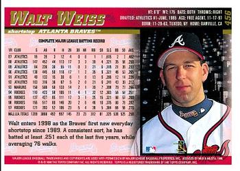 1998 Topps #456 Walt Weiss Back