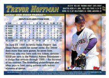 1998 Topps #57 Trevor Hoffman Back