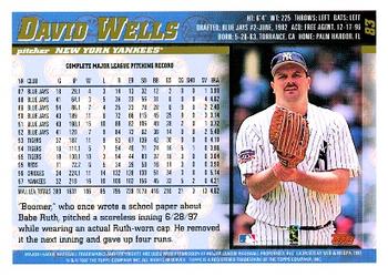 1998 Topps #83 David Wells Back
