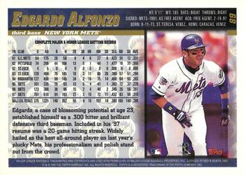 1998 Topps #89 Edgardo Alfonzo Back
