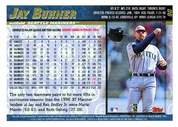 1998 Topps #90 Jay Buhner Back