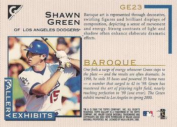 2000 Topps Gallery - Gallery Exhibits #GE23 Shawn Green  Back
