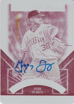 2015 Panini Elite Extra Edition - Autographed Prospects Printing Plate Megenta #105 Grayson Long Front