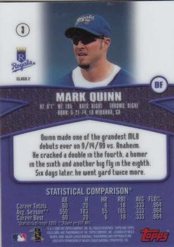 2000 Topps Gold Label - Class 2 #3 Mark Quinn Back