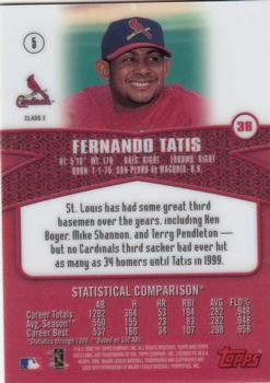 2000 Topps Gold Label - Class 2 #5 Fernando Tatis Back