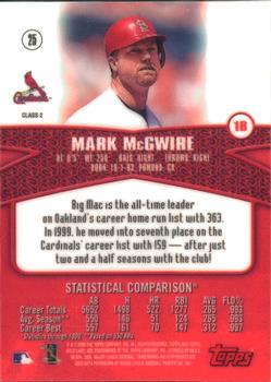 2000 Topps Gold Label - Class 2 #25 Mark McGwire Back