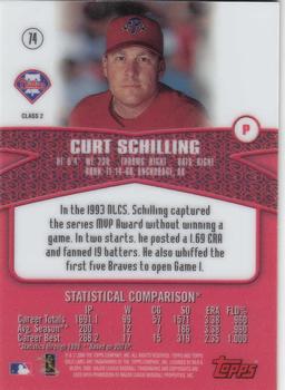 2000 Topps Gold Label - Class 2 #74 Curt Schilling Back
