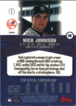 2000 Topps Gold Label - Class 3 #7 Nick Johnson Back
