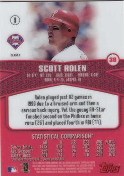 2000 Topps Gold Label - Class 3 #9 Scott Rolen Back