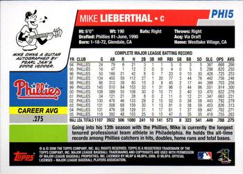 2006 Topps Philadelphia Phillies #PHI5 Mike Lieberthal Back