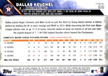 2016 Topps Chrome #66 Dallas Keuchel Back