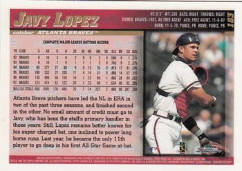 1998 Topps Chrome #183 Javy Lopez Back