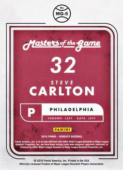 2016 Donruss - Masters of the Game Gold #MG-5 Steve Carlton Back