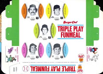1977 Burger Chef Fun Meal Discs - Triple Play Funmeal Tray #NNO Los Angeles Dodgers Front