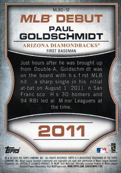 2016 Topps - MLB Debut Silver (Series 1) #MLBD-12 Paul Goldschmidt Back