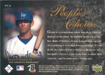 2000 Upper Deck - People's Choice #PC4 Shawn Green  Back