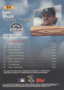 1998 Topps - Clout Nine #C9 Larry Walker Back