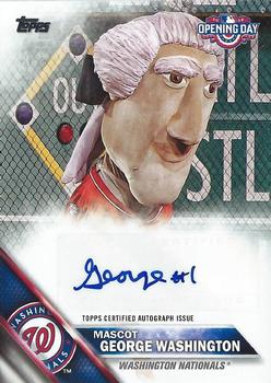 2016 Topps Opening Day - Mascot Autographs #MA-GW George Washington Front