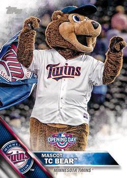 2016 Topps Opening Day - Mascots #M-10 TC Bear Front