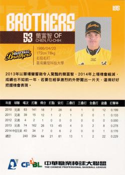 2014 CPBL #195 Fu-Chih Chien Back