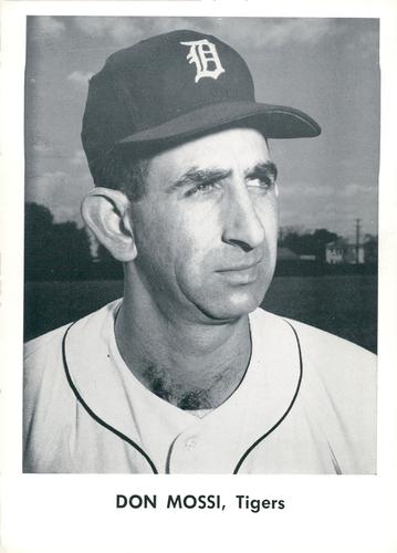 1960 Jay Publishing Detroit Tigers Set D #NNO Don Mossi Front