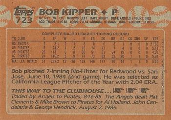 1988 Topps #723 Bob Kipper Back
