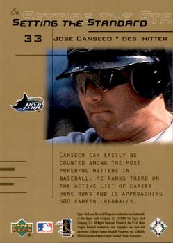 2000 Upper Deck Gold Reserve - Setting the Standard #S6 Jose Canseco Back