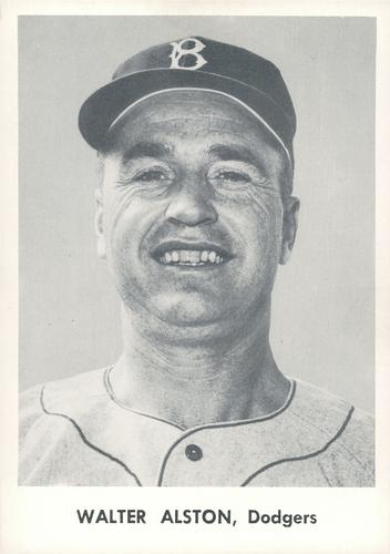 1957 Jay Publishing Brooklyn Dodgers Set B 5x7 #NNO Walter Alston Front