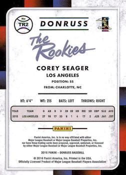 2016 Donruss - The Rookies #TR2 Corey Seager Back