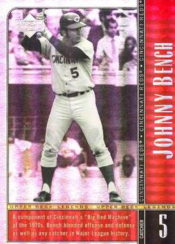 2000 Upper Deck Legends - Commemorative Collection #63 Johnny Bench  Front