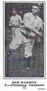 1916 Sporting News (M101-5) Reprint #75 Bob Harmon Front