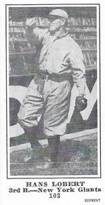 1916 Sporting News (M101-5) Reprint #102 Hans Lobert Front
