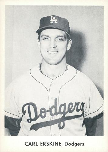 1958 Danny Goodman Los Angeles Dodgers Set A #NNO Carl Erskine Front