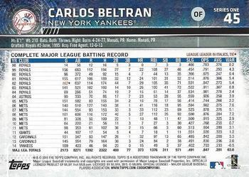 2015 Topps - Limited #45 Carlos Beltran Back