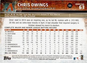 2015 Topps - Limited #63 Chris Owings Back